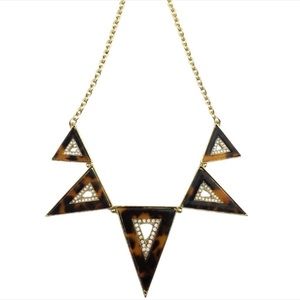 Tortoise & 18 kt gold plate Statement Necklace